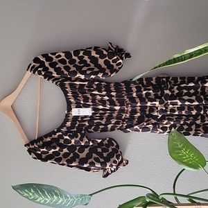 Anthropologie animal print dress medium NWT